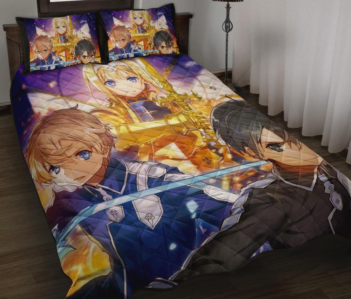 Sword Art Online Anime Quilt Bed Set Pillow Case Amazing Decor Gift Ideas 4