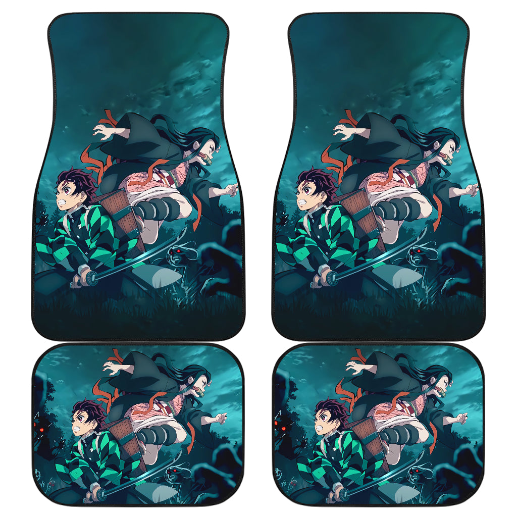 Tanjiro Kamado And Nezuko Kamado Demon Slayer Uniform Anime Car Floor Mats Custom Car Accessories Car Decor 2021