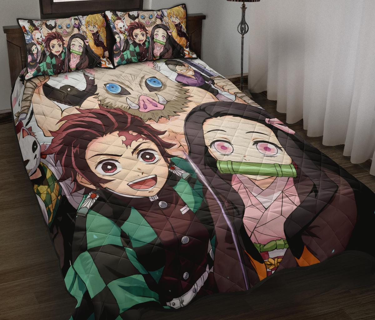 Demon Slayer 16 Anime Quilt Bed Set Pillow Case Amazing Decor Gift Ideas 1