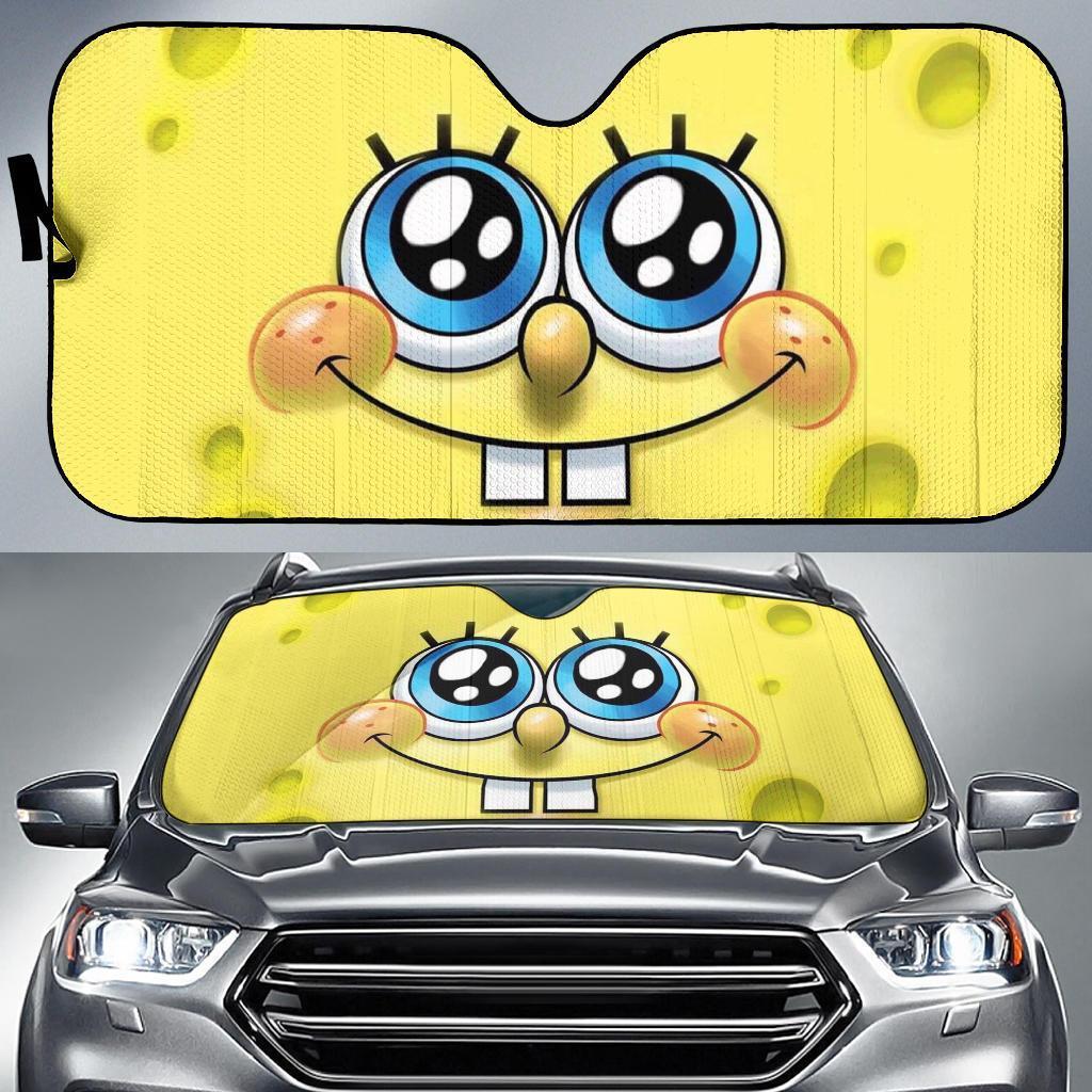 Spongebob Smile Funny Car Sun Shades Amazing Best Gift Ideas 2022