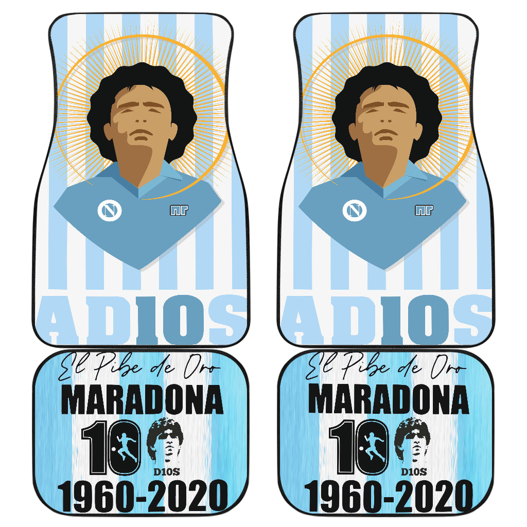 Diego Armando Maradona 10 Rip 1969 2022 3 Car Floor Mats Custom Car Accessories Car Decor 2022