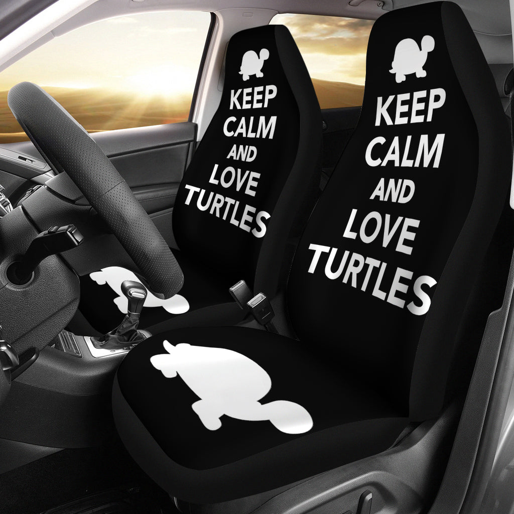 Keep Calm And Love Turtles Car Seat Covers