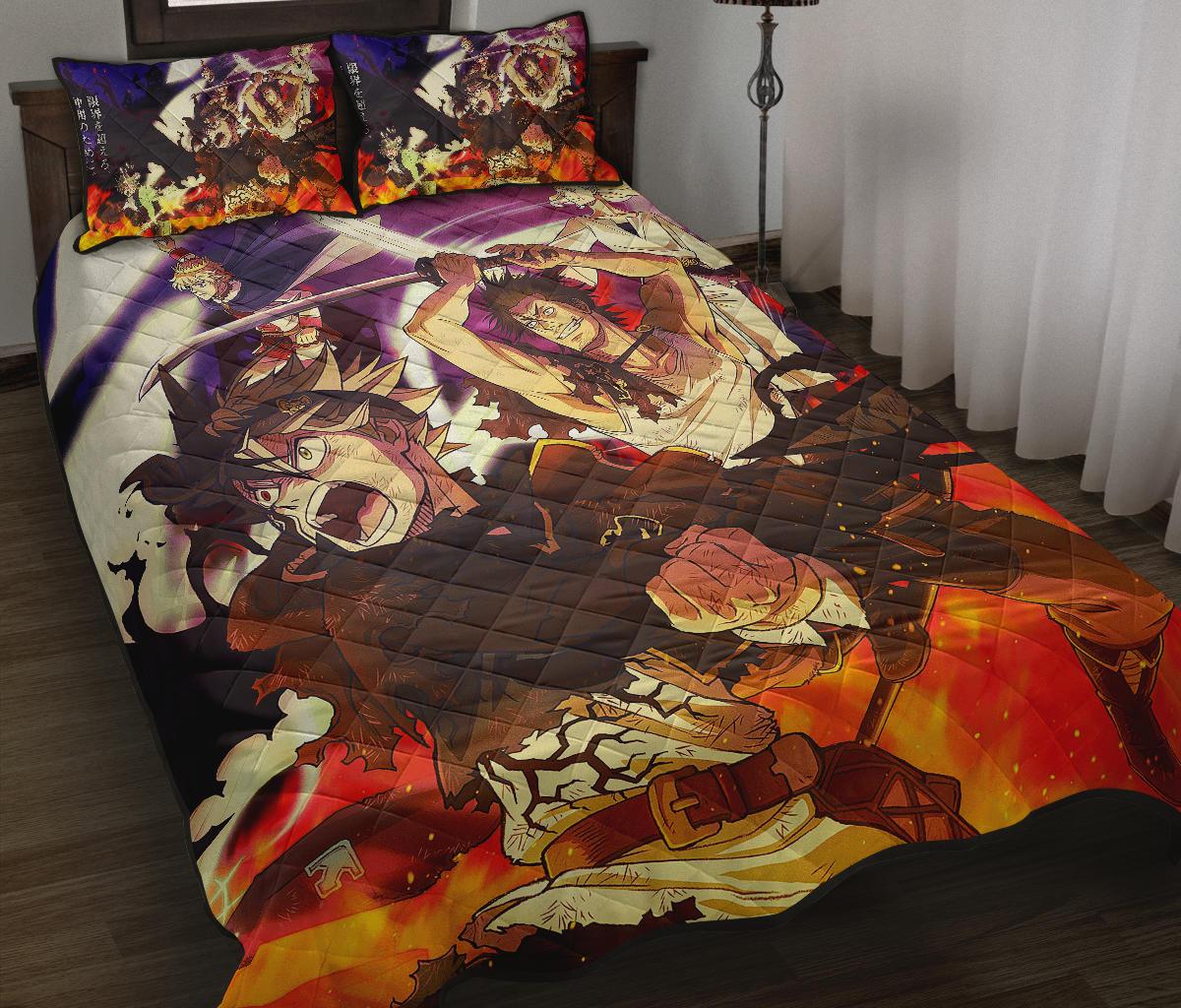 Asta Black Clover Anime Quilt Bed Set Pillow Case Amazing Decor Gift Ideas 5