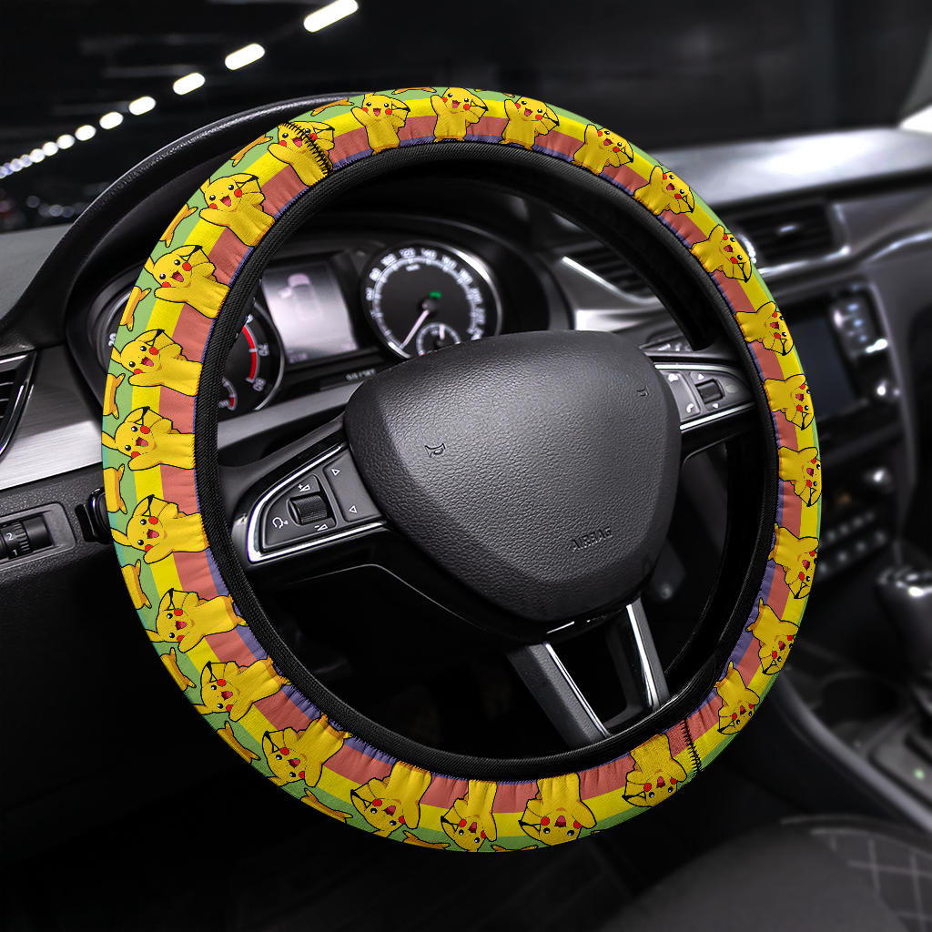 Pikachu Pokemon Anime Custom Car Steering Wheel Cover