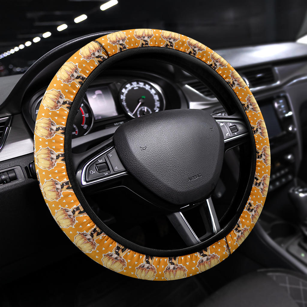 Agatsuma Zenitsu Demon Slayer Anime Car Steering Wheel Cover 5