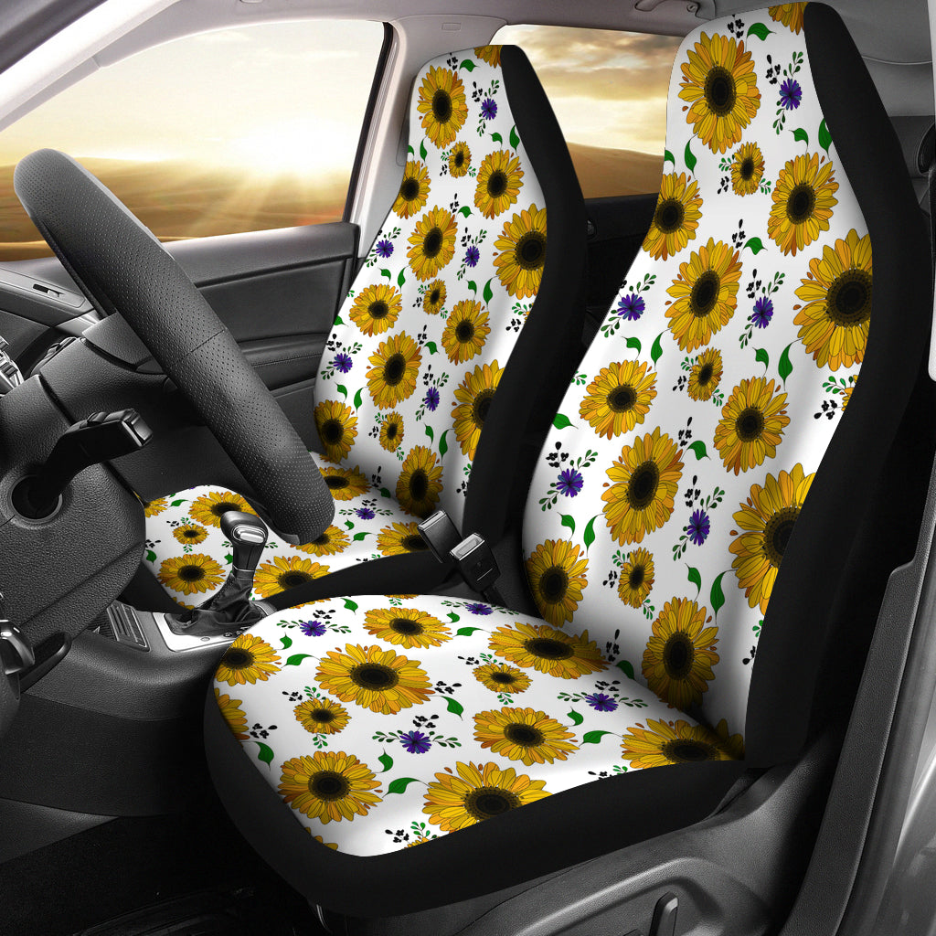 Sunflower Pattern Hd Car Seat Covers