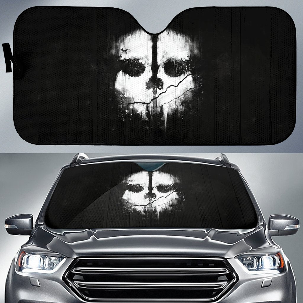 White And Black Skull Sun Shade Gift Ideas 2022