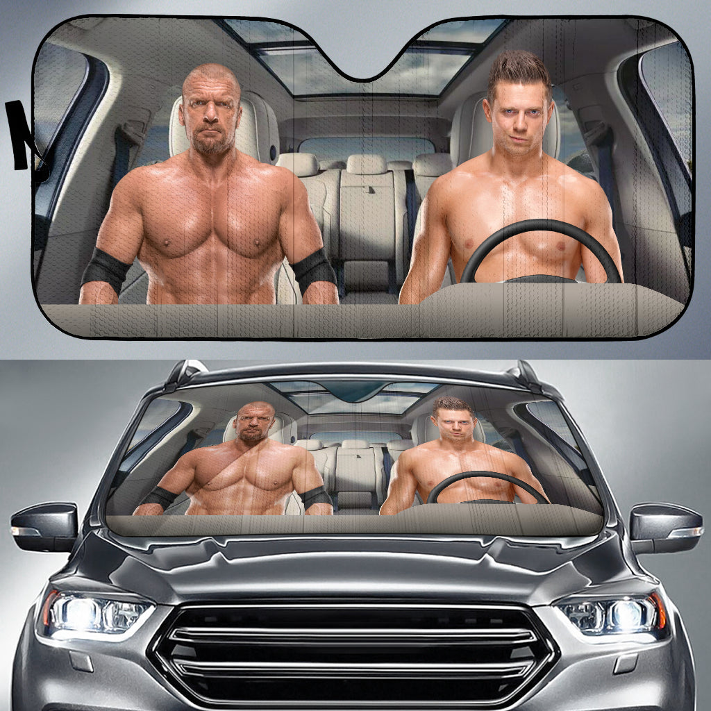 The Miz Vs Hhh Wwe Driving Auto Sun Shade