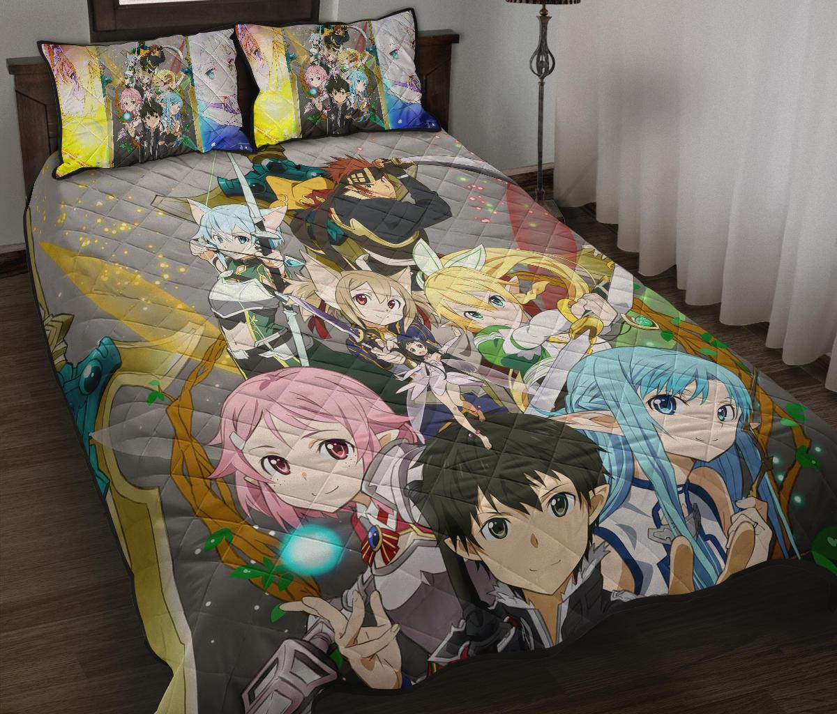 Sword Art Online Anime Quilt Bed Set Pillow Case Amazing Decor Gift Ideas 2