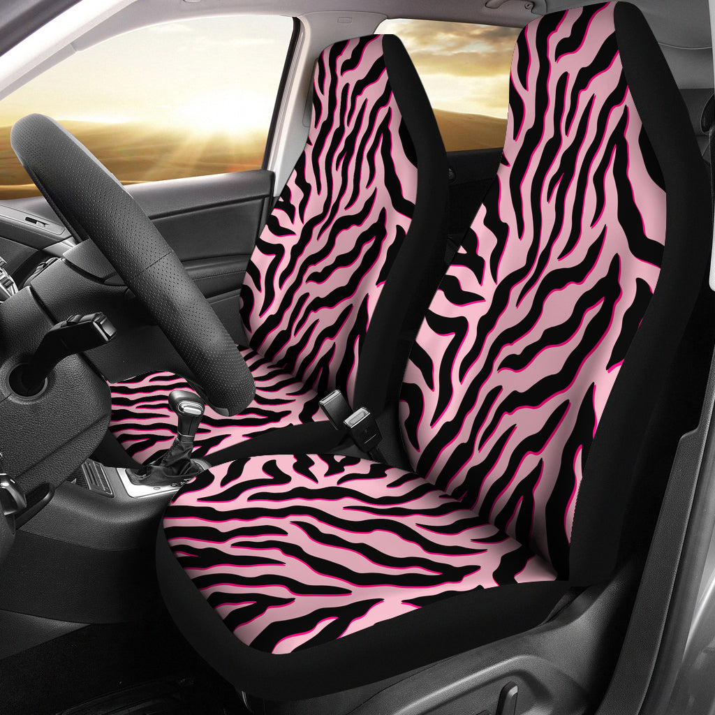 Pink Zebra Print Car Seat Covers