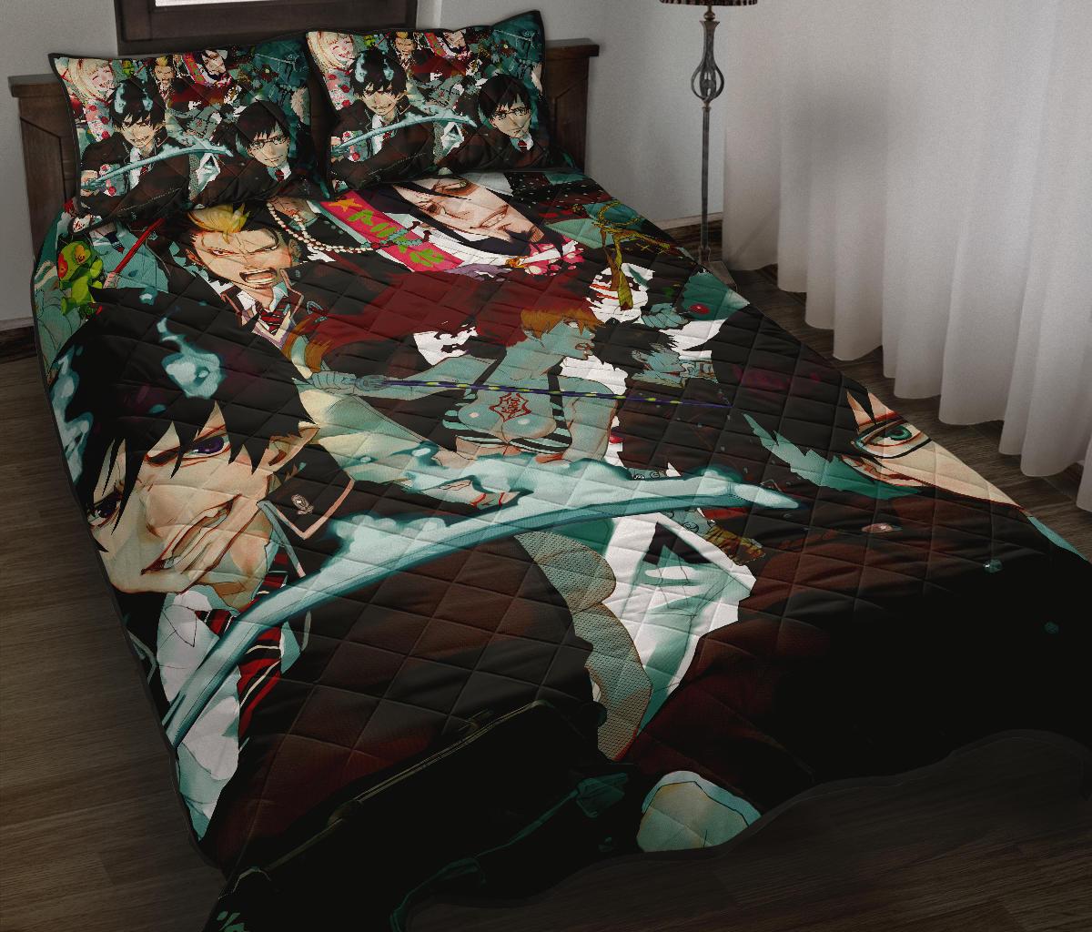 Okumura Rin Blue Exorcist Anime Quilt Bed Set Pillow Case Amazing Decor Gift Ideas 3