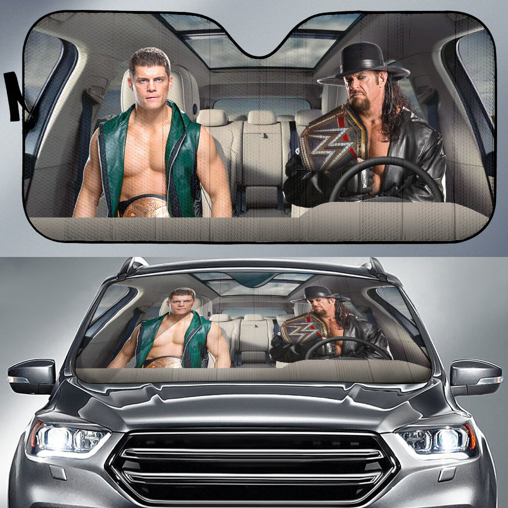 The Undertaker Vs Cody Rhodes Wwe Driving Auto Sun Shade