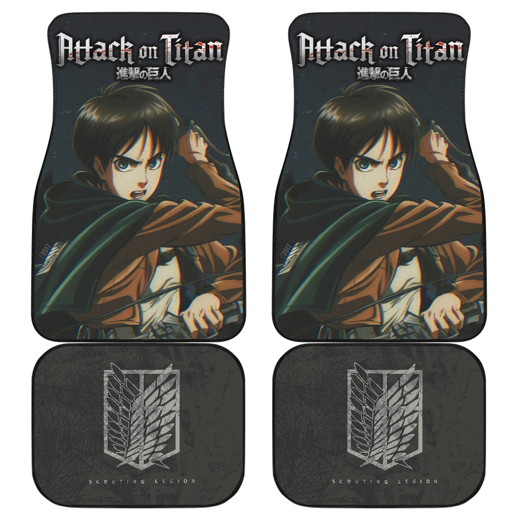 Attack On Titan 10 Anime Car Floor Mats Custom Car Accessories Car Decor 2022