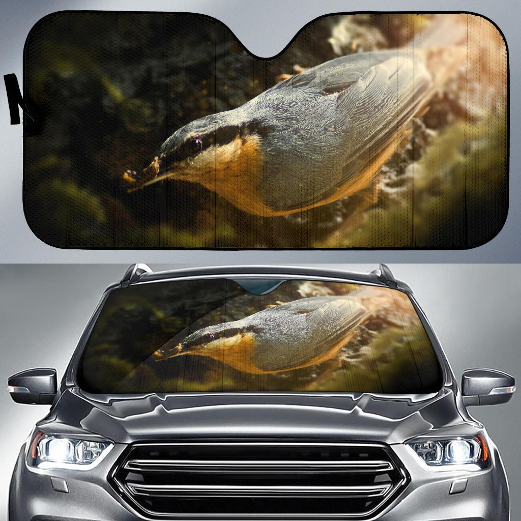 Songbirds Nest Macro 5K Car Sun Shade Gift Ideas 2021