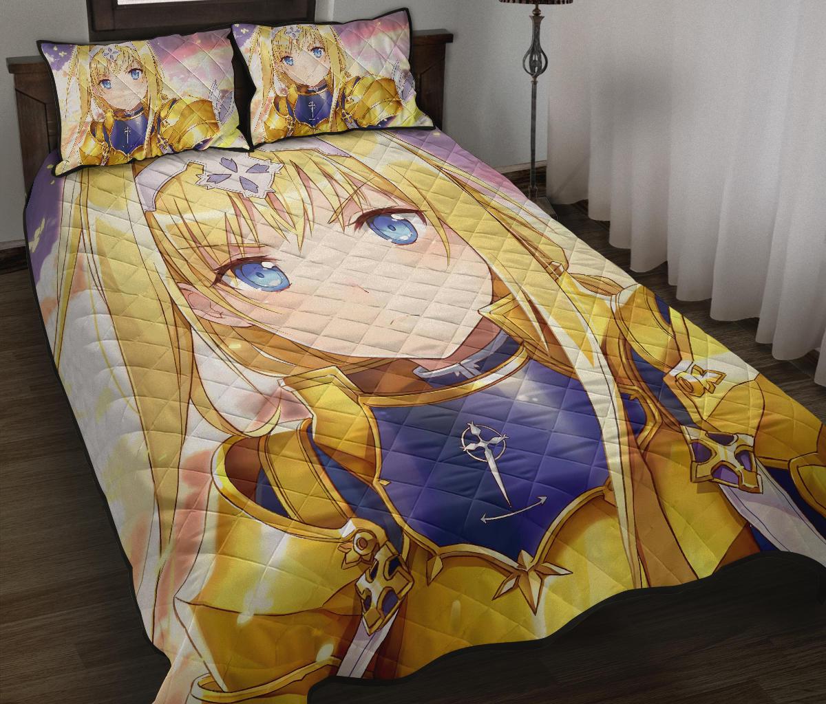 Alice Schuberg Sword Art Online Anime Quilt Bed Set Pillow Case Amazing Decor Gift Ideas 2