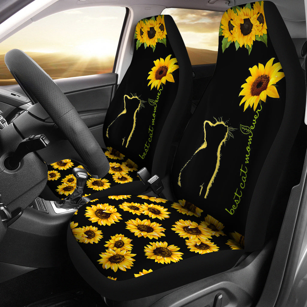 Best Cat Mom Ever Sunflower Seat Covers