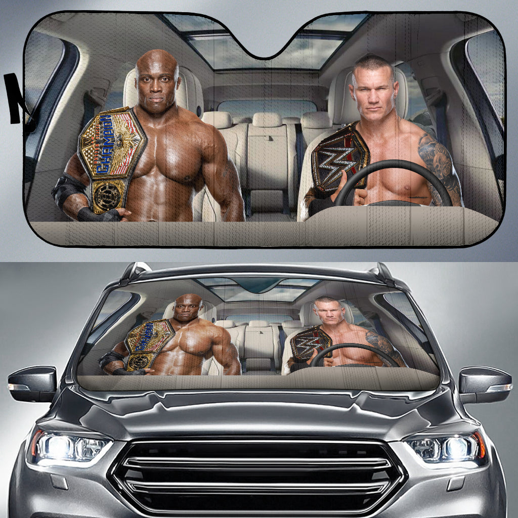 Randy Orton Vs Bobby Lashley Wwe Driving Auto Sun Shade