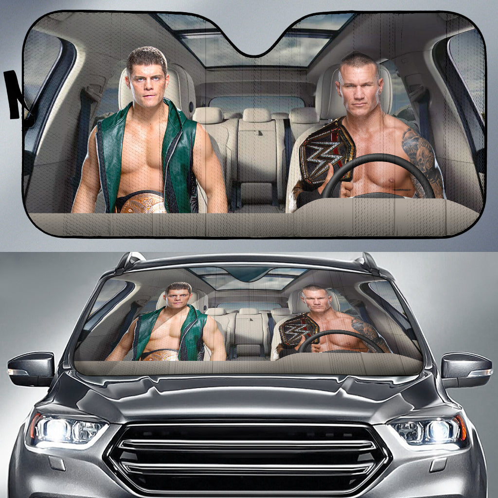Randy Orton Vs Cody Rhodes Wwe Driving Auto Sun Shade
