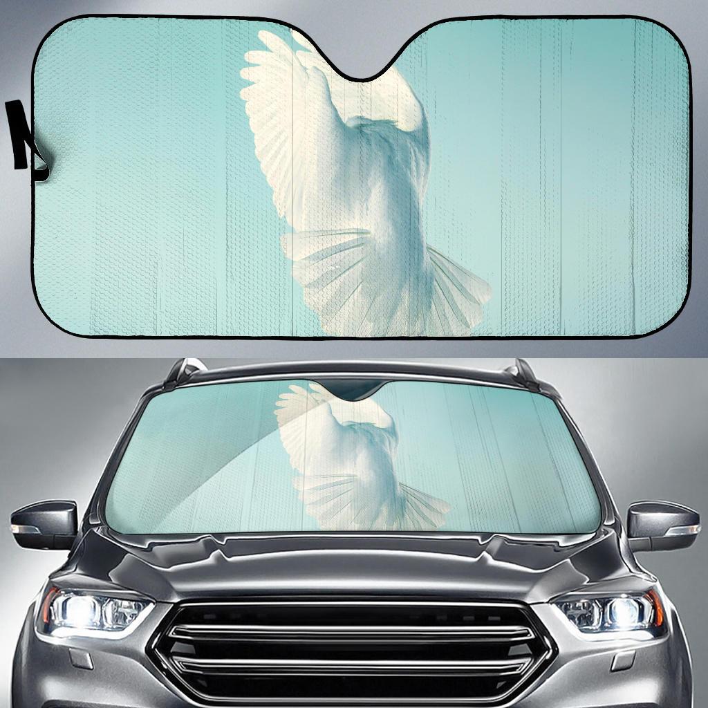 Pigeon White Peace Stock Hd Car Sun Shade Gift Ideas 2022