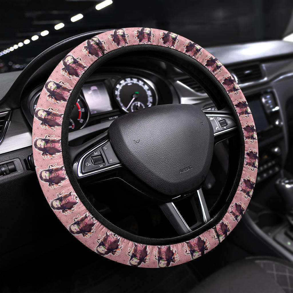 Kamado Nezuko Demon Slayer Anime Car Steering Wheel Cover 4