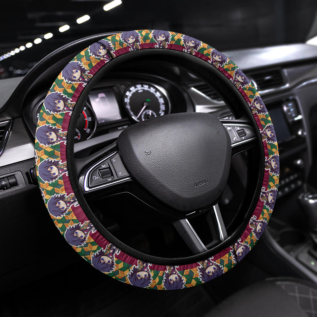 Giyu Tomioka Demon Slayer Anime Car Steering Wheel Cover 3