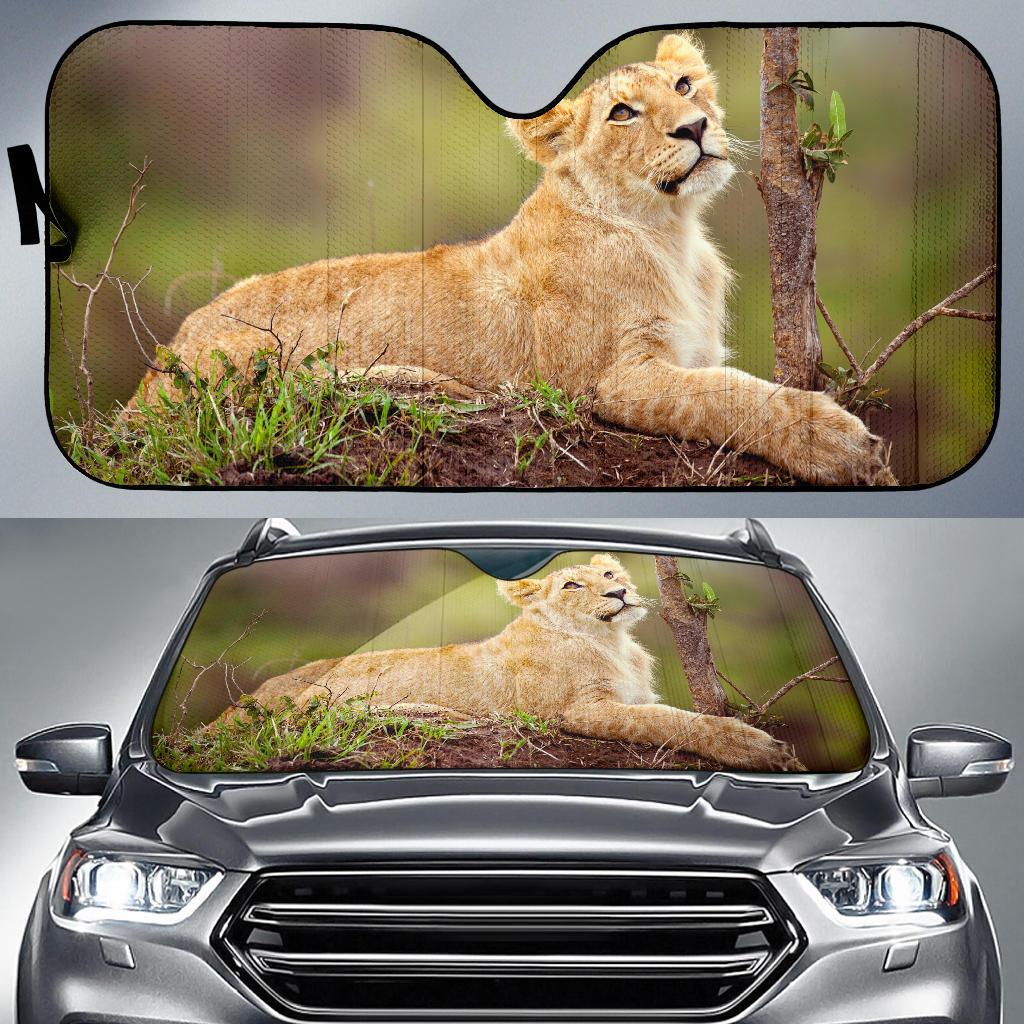 Lion Cub Lioness Female Hd Car Sun Shade Gift Ideas 2021