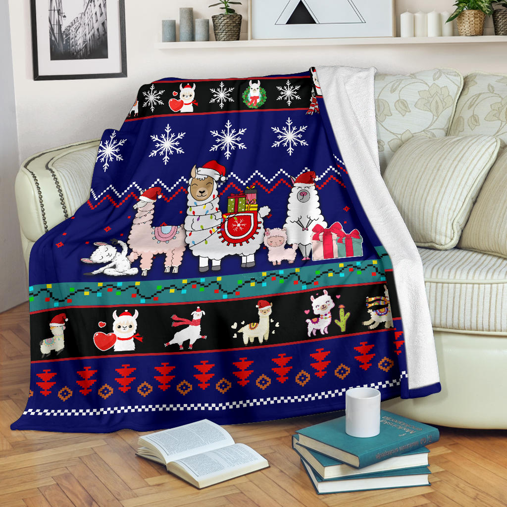 Llama Chritmas Christmas Blanket Amazing Gift Idea