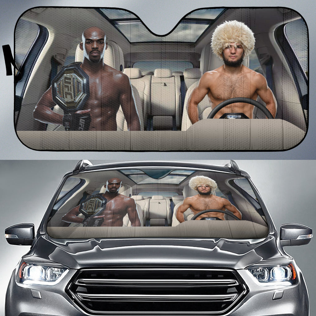 Jon Jones Vs Khabib Nurmagomedov Driving Auto Sun Shade