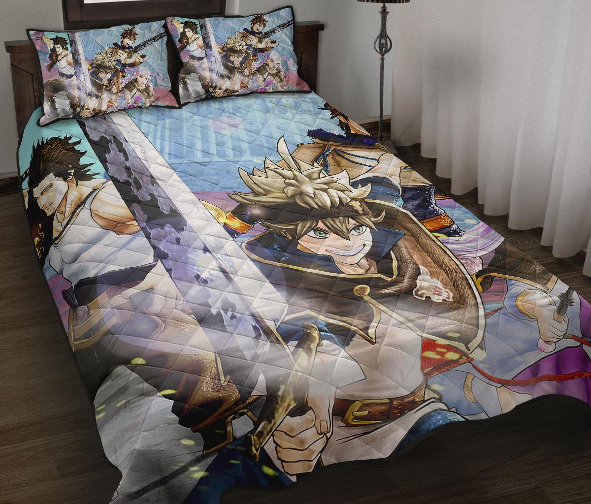 Black Clover Anime Quilt Bed Set Pillow Case Amazing Decor Gift Ideas 4