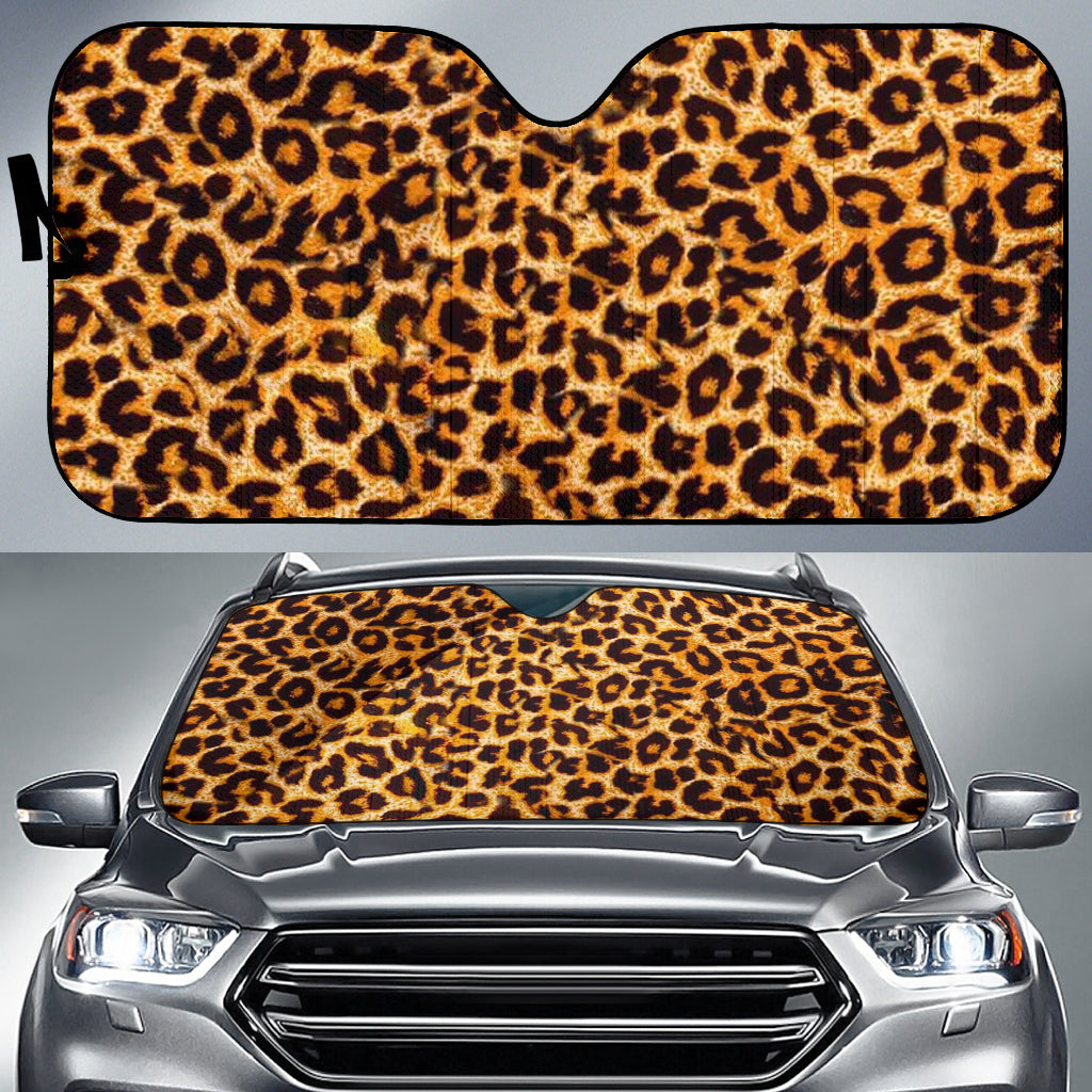 Leopard Pattern Car Auto Sun Shades Windshield Accessories Decor Gift