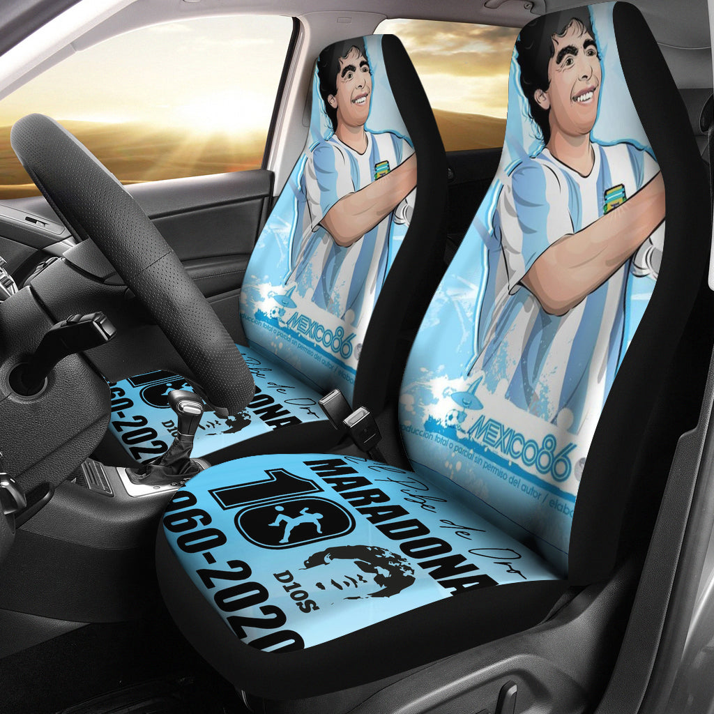 Art Mexico 86 Diego Armando Maradona 10 Rip 1969 2022 Car Seat Covers Gift For Fooball