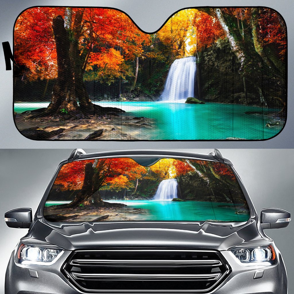 Waterfalls Surrounded By Trees Sun Shade Gift Ideas 2021