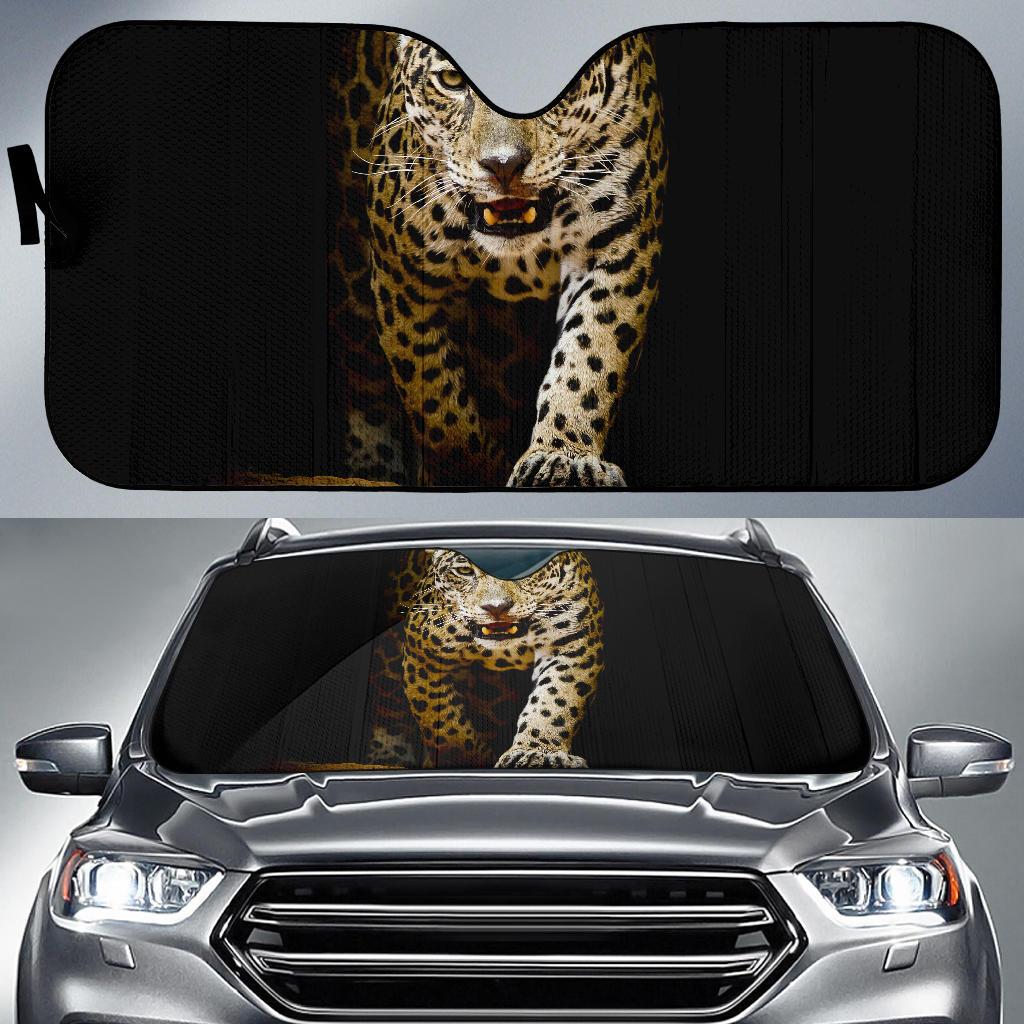 Leopard Black Hd 4K Car Sun Shade Gift Ideas 2022