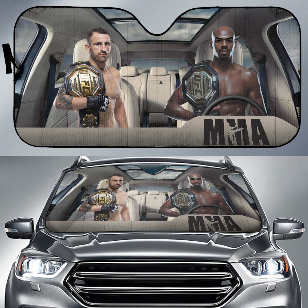 Jon Jones Vs Alexander Volkanovski Mma Driving Auto Sun Shade