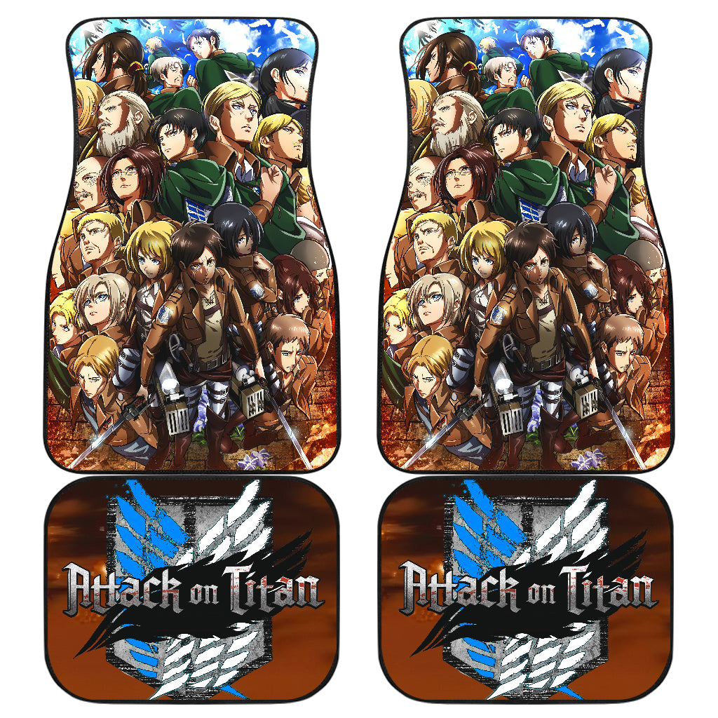 Attack On Titan 33 Anime Car Floor Mats Custom Car Accessories Car Decor 2022