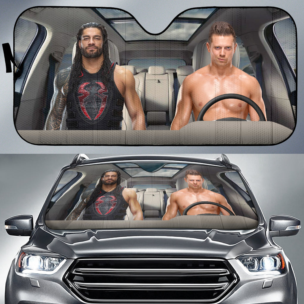 The Miz Vs Roman Reigns Wwe Driving Auto Sun Shade