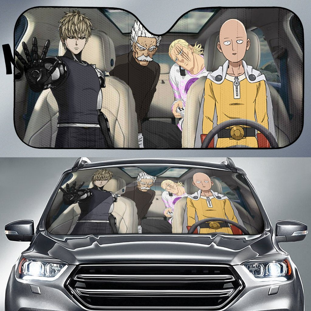 One Punch Man Driving Auto Sun Shade Amazing Best Gift Ideas 2022