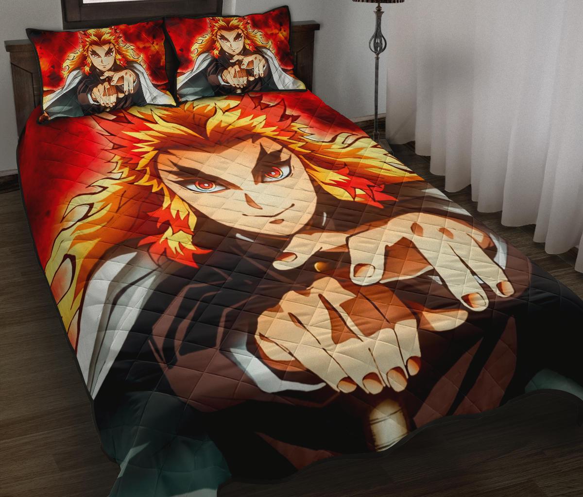 Demon Slayer 8 Anime Quilt Bed Set Pillow Case Amazing Decor Gift Ideas