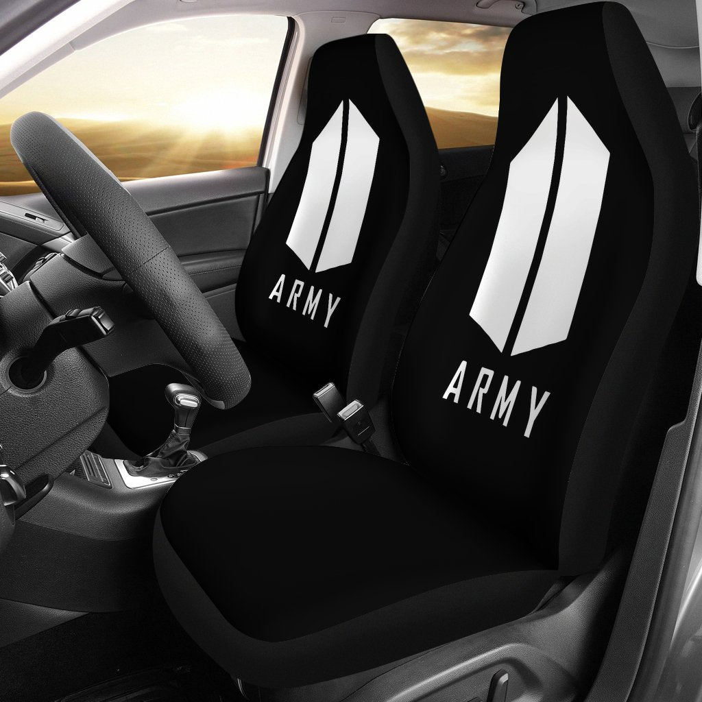 Army Bts Black Seat Covers