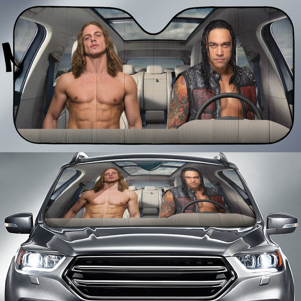 Riddle Vs. Damian Priest Wwe Driving Auto Sun Shade