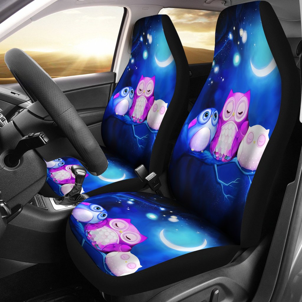 Owl In Night Car Seat Covers Amazing Best Gift Idea