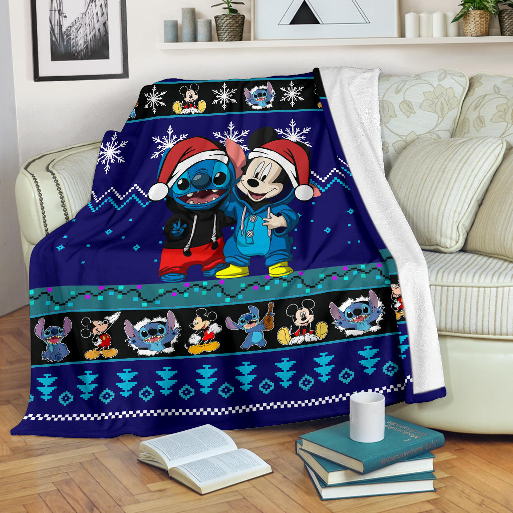 Stitch Mice Christmas Blanket Amazing Gift Idea