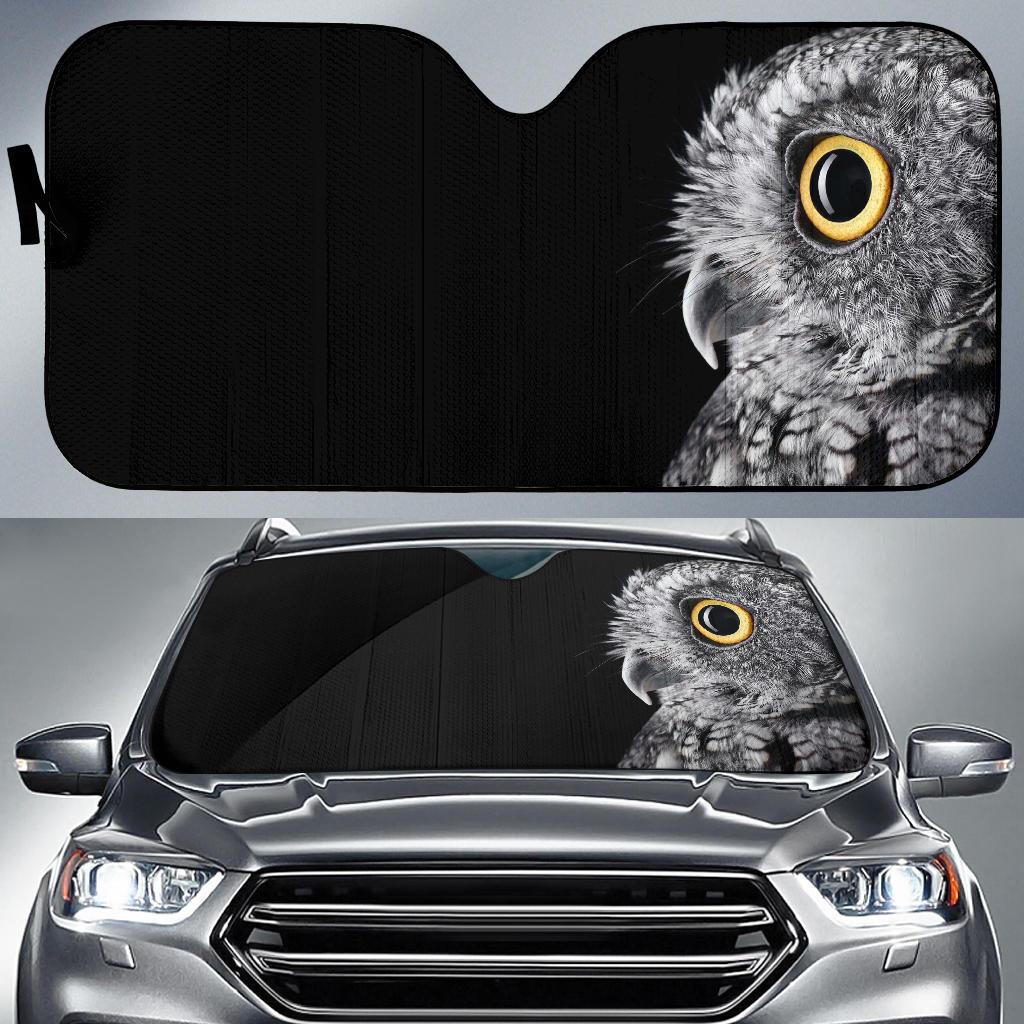 Owl Black Hd 4K Car Sun Shade Gift Ideas 2022