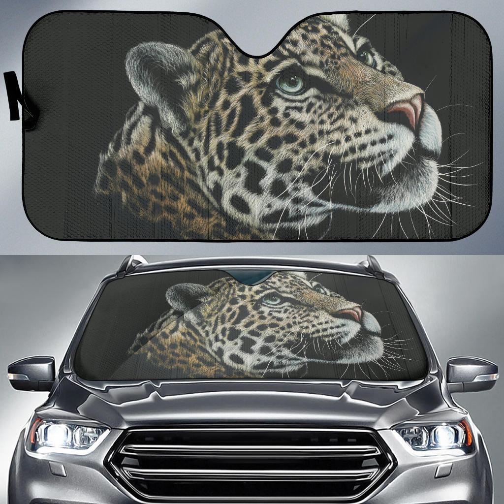 Leopard Paint Dark Hd Car Sun Shade Gift Ideas 2022