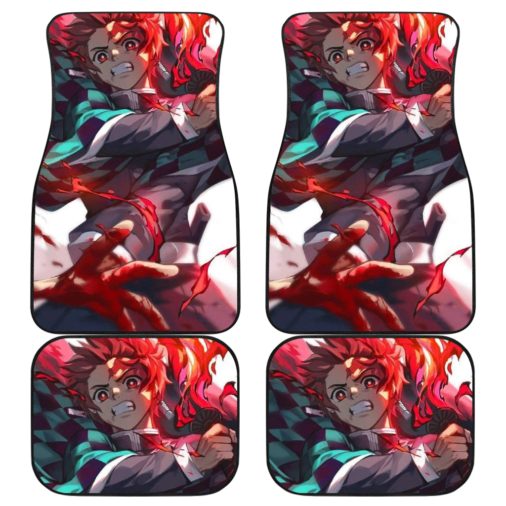 Tanjiro Kamado And Nezuko Kamado Demon Slayer Uniform 17 Anime Car Floor Mats Custom Car Accessories Car Decor 2022