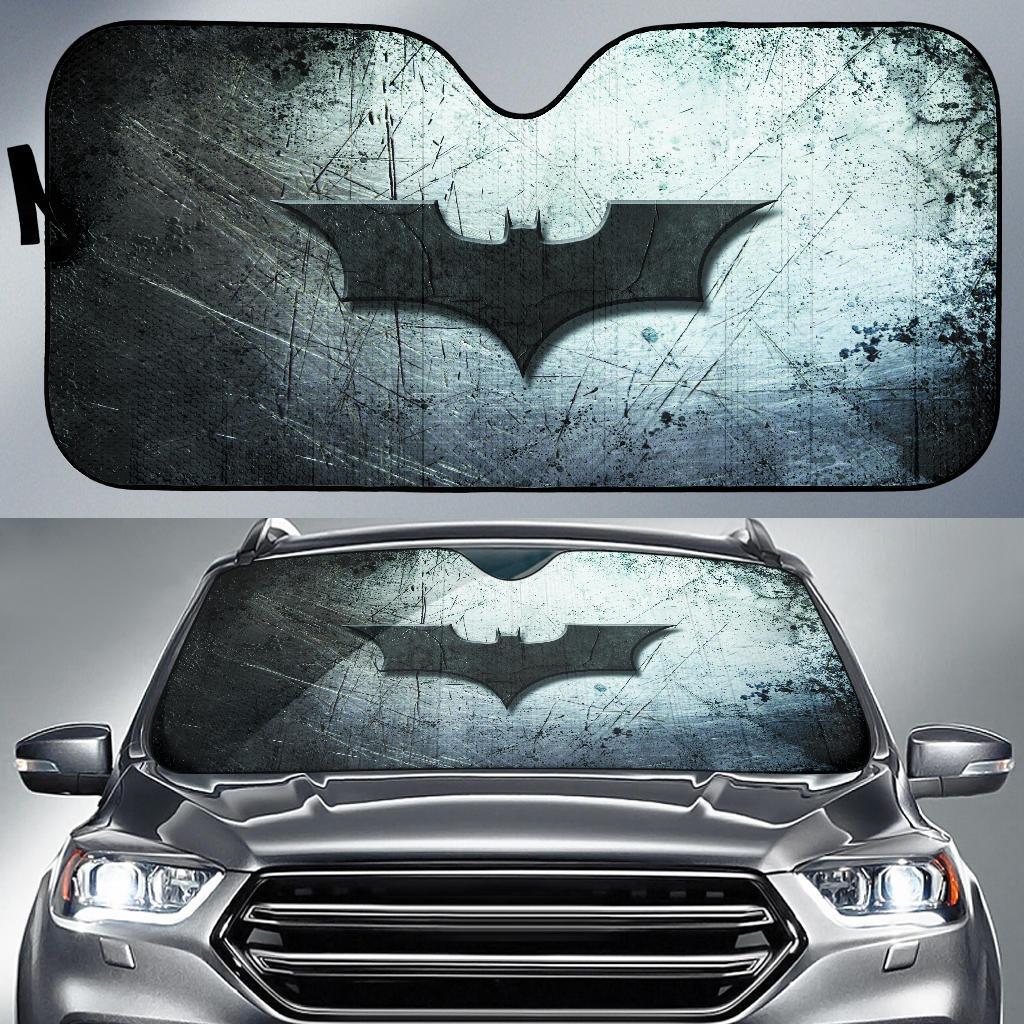 Batman Logo In Dark Theme Car Auto Sunshades Amazing Best Gift Ideas 2022