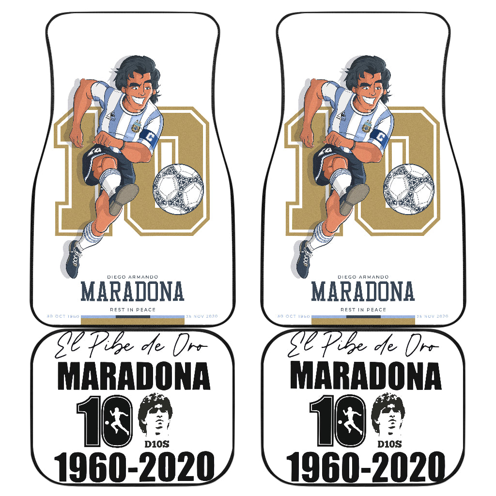 Diego Armando Maradona 10 Rip 1969 2022 15 Car Floor Mats Custom Car Accessories Car Decor 2022