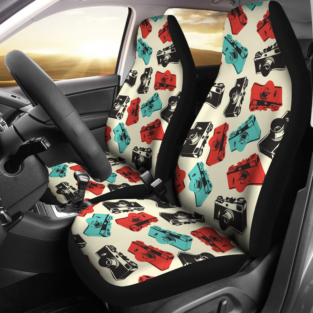 Pattern With Camera Car Seat Covers