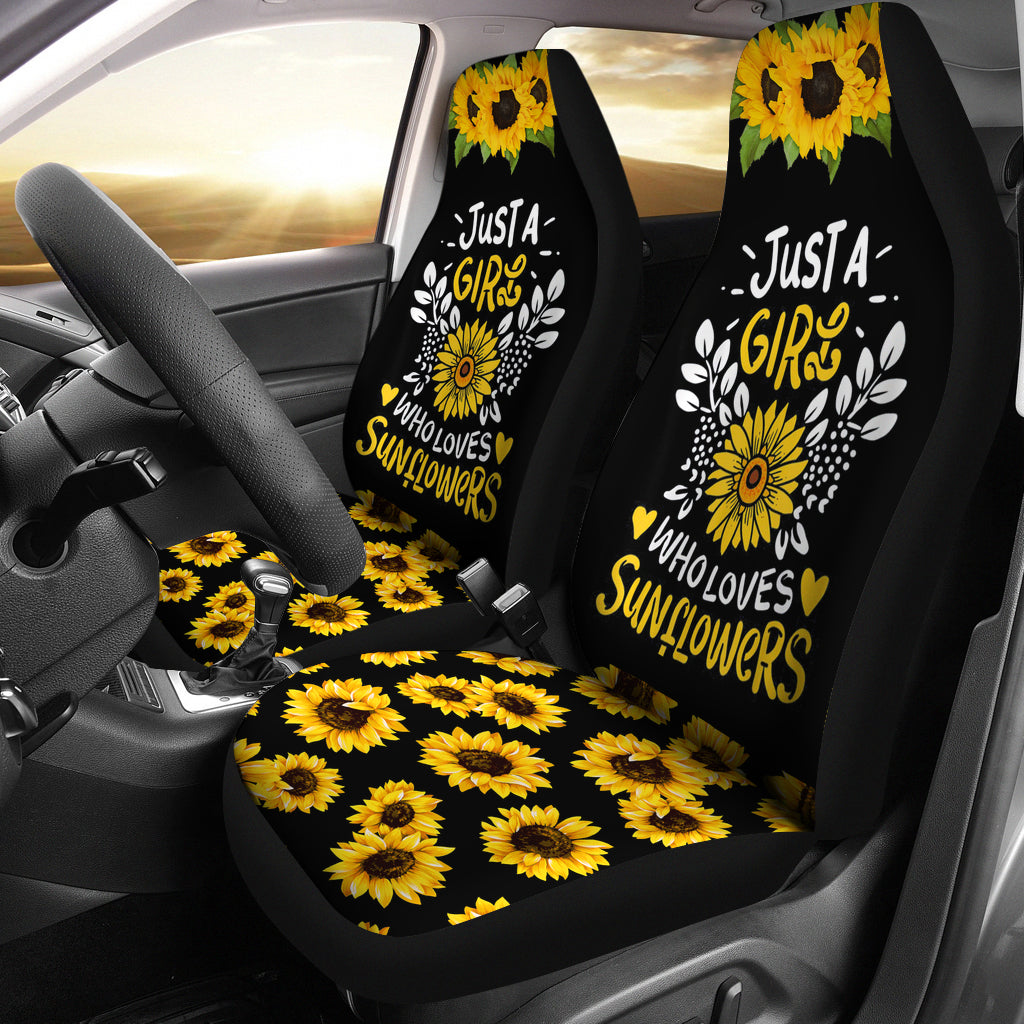 Just A Girl Sunflower Florist Car Seat Covers