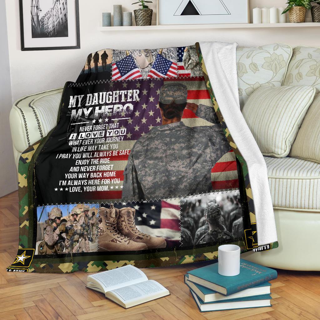 Army Veteran Soldier Female Veteran Premium Blanket
